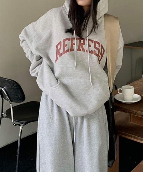 Teem Store(チームストア)の「レタリングオーバーサイズパーカー(パーカー・レディース・ブラウン/グレー/ネイビー/ライトグレー・M/L)」の12枚目の写真