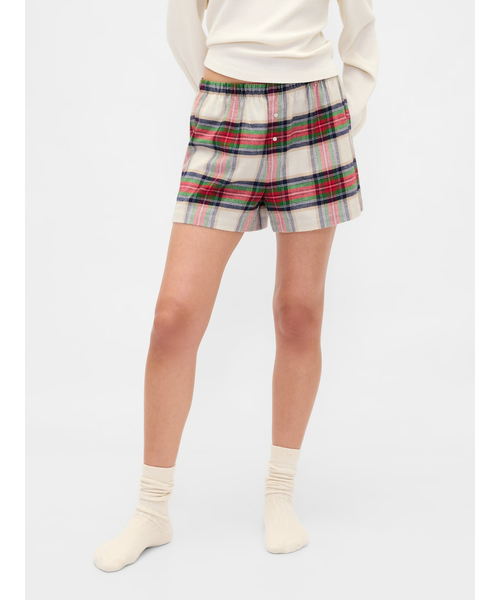 GAP（ギャップ）の「GAPロゴ フランネル ボクサーショートパンツ（ルームウェア/パジャマ・レディース・グリーン/ブルー/マルチ・XS/S/M/L/XXS）」の22枚目の写真