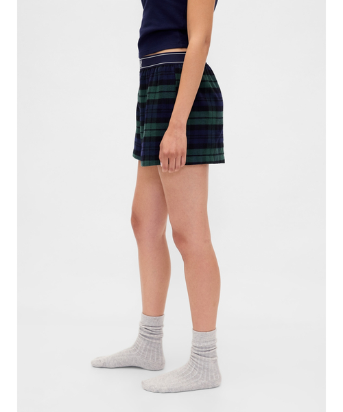 GAP（ギャップ）の「GAPロゴ フランネル ボクサーショートパンツ（ルームウェア/パジャマ・レディース・グリーン/ブルー/マルチ・XS/S/M/L/XXS）」の17枚目の写真