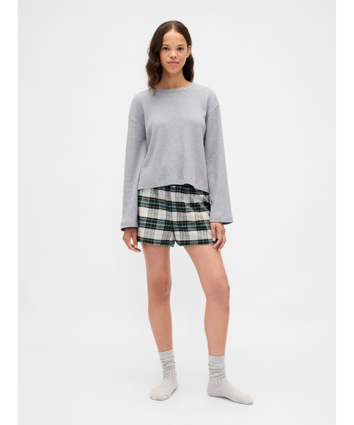 GAPロゴ フランネル ボクサーショートパンツ（ルームウェア