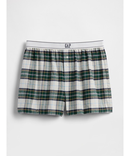 GAP（ギャップ）の「GAPロゴ フランネル ボクサーショートパンツ（ルームウェア/パジャマ・レディース・グリーン/ブルー/マルチ・XS/S/M/L/XXS）」の9枚目の写真