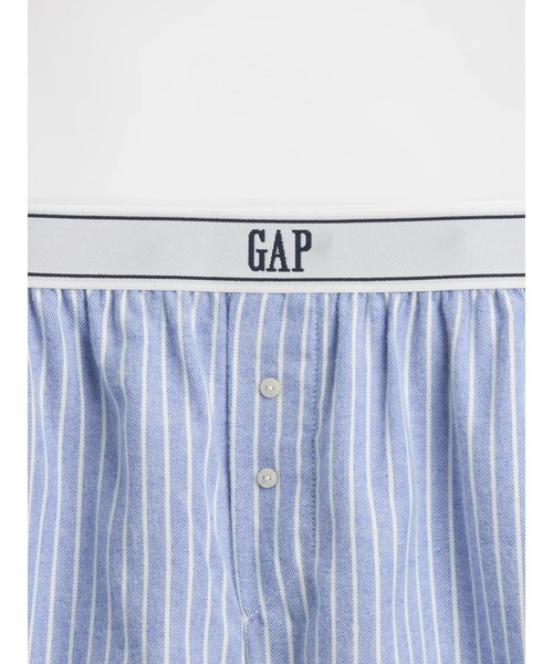 GAP（ギャップ）の「GAPロゴ フランネル ボクサーショートパンツ（ルームウェア/パジャマ・レディース・グリーン/ブルー/マルチ・XS/S/M/L/XXS）」の6枚目の写真