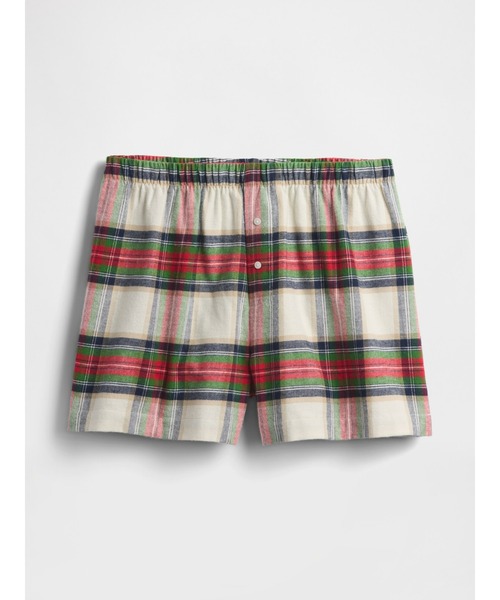 GAP（ギャップ）の「GAPロゴ フランネル ボクサーショートパンツ（ルームウェア/パジャマ・レディース・グリーン/ブルー/マルチ・XS/S/M/L/XXS）」の12枚目の写真