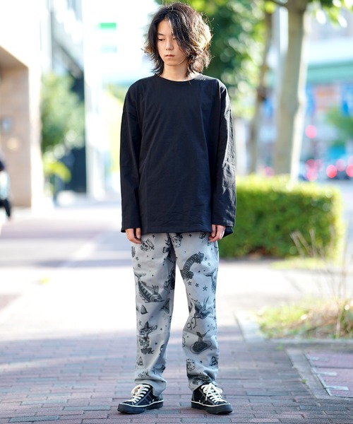 THE MILES（ザ マイルズ）の「裾スピンドルロングTEE Tシャツ（Tシャツ/カットソー・メンズ・ホワイト/ベージュ/グレー/ブラック/カーキ/ピンク・LARGE/MEDIUM）」の8枚目の写真