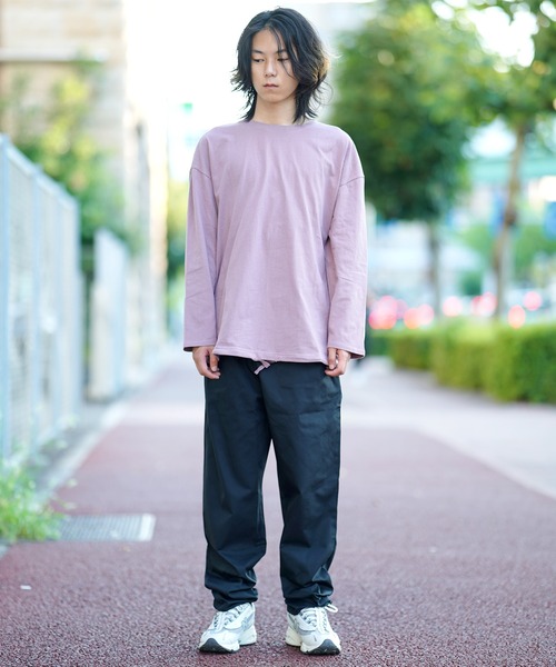 THE MILES（ザ マイルズ）の「裾スピンドルロングTEE Tシャツ（Tシャツ/カットソー・メンズ・ホワイト/ベージュ/グレー/ブラック/カーキ/ピンク・LARGE/MEDIUM）」の17枚目の写真
