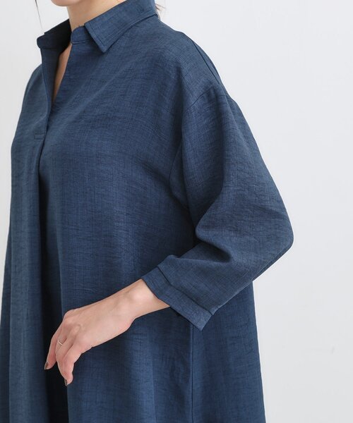 SHOO・LA・RUE(シューラルー)の「【S-LL/体型カバー】さらっとしたタッチが魅力 デニムライクチュニック(チュニック・レディース・ブルー系その他/ブルー・01/04/03/02)」の15枚目の写真
