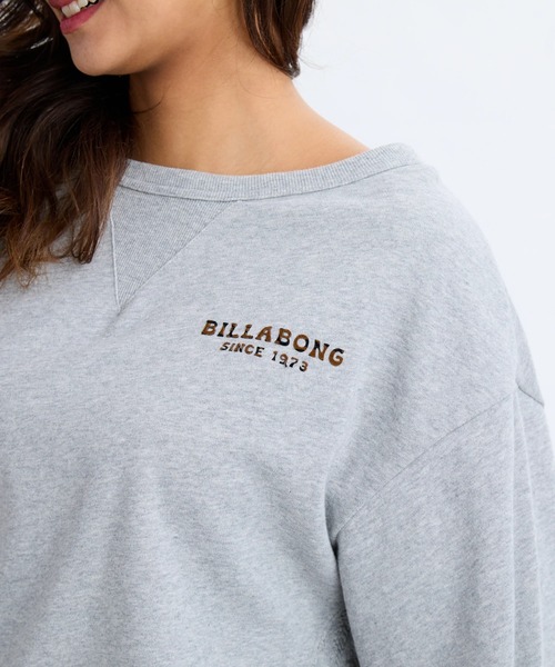 BILLABONG(ビラボン)の「BILLABONG レディース BOAT NECK LOOSE CROP トレーナー 【LOOSE CROPPED】【2025年秋冬モデル】/ビラボンロゴバックプリントサイド切り替えドロップショルダースウェットトレーナー(スウェット・レディース・グレー/アイボリー/スミクロ・MEDIUM/LARGE)」の18枚目の写真