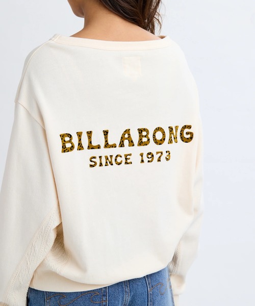 BILLABONG(ビラボン)の「BILLABONG レディース BOAT NECK LOOSE CROP トレーナー 【LOOSE CROPPED】【2025年秋冬モデル】/ビラボンロゴバックプリントサイド切り替えドロップショルダースウェットトレーナー(スウェット・レディース・グレー/アイボリー/スミクロ・MEDIUM/LARGE)」の8枚目の写真