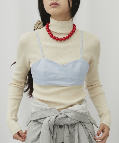 FUULLY STUDIO(フーリィーステューディオ)の「ハーフカップビスチェ(チューブトップ・レディース・イエロー/ブラック/ライトブルー・FREE)」の3枚目の写真