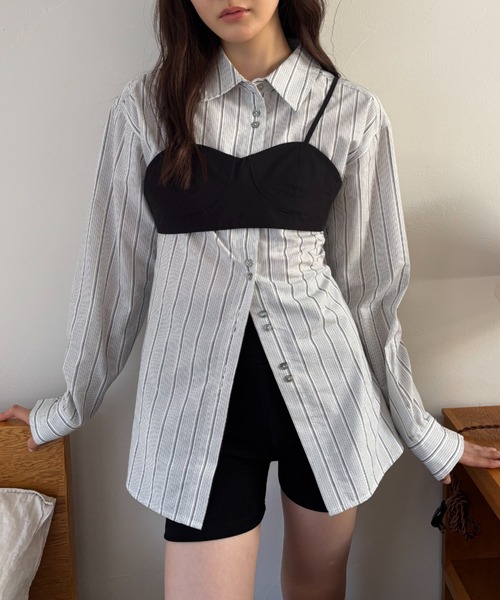 FUULLY STUDIO(フーリィーステューディオ)の「ハーフカップビスチェ(チューブトップ・レディース・イエロー/ブラック/ライトブルー・FREE)」の8枚目の写真