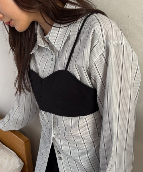 FUULLY STUDIO(フーリィーステューディオ)の「ハーフカップビスチェ(チューブトップ・レディース・イエロー/ブラック/ライトブルー・FREE)」の6枚目の写真