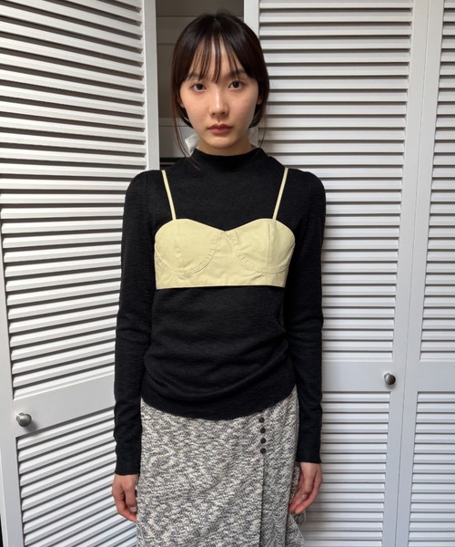 FUULLY STUDIO(フーリィーステューディオ)の「ハーフカップビスチェ(チューブトップ・レディース・イエロー/ブラック/ライトブルー・FREE)」の15枚目の写真