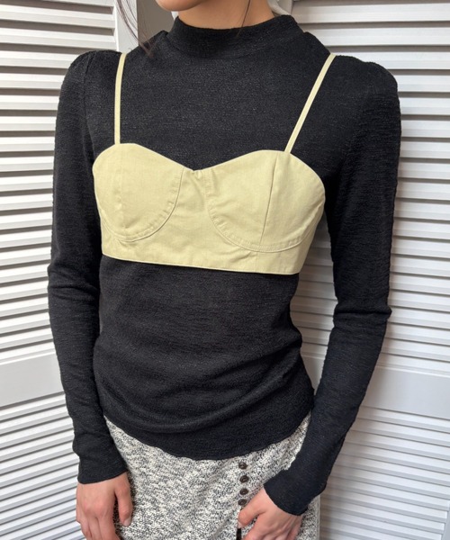 FUULLY STUDIO(フーリィーステューディオ)の「ハーフカップビスチェ(チューブトップ・レディース・イエロー/ブラック/ライトブルー・FREE)」の16枚目の写真