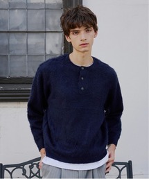 henryneck knit/ヘンリーネックニット