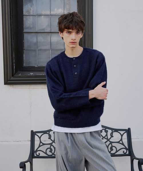 henryneck knit/ヘンリーネックニット（ニット/セーター）｜Regen