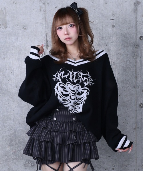 骨ロゴジャカードニット（ニット/セーター）｜Amilige（アミリージュ