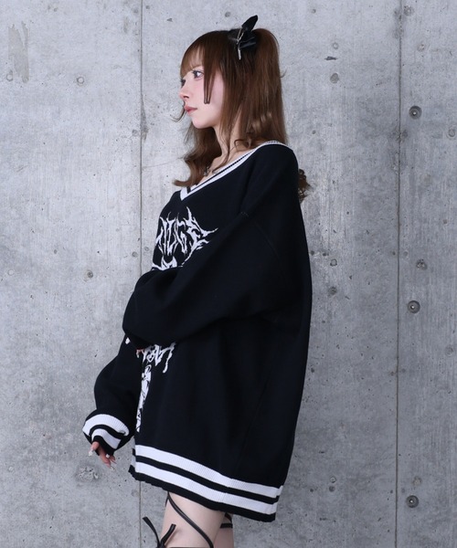 骨ロゴジャカードニット（ニット/セーター）｜Amilige（アミリージュ