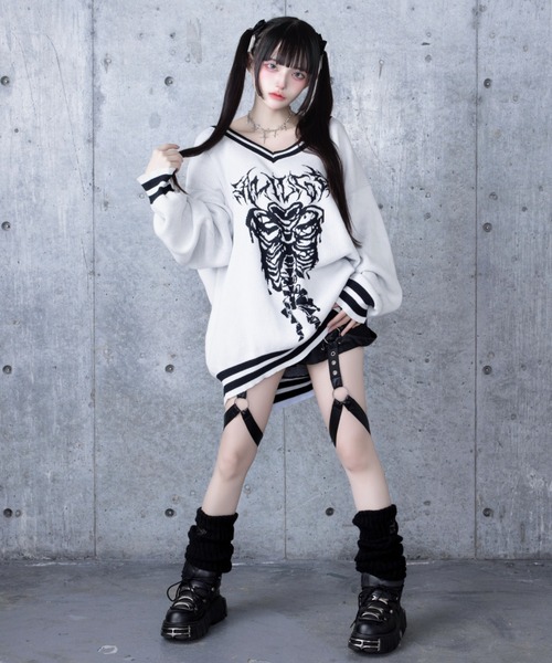 骨ロゴジャカードニット（ニット/セーター）｜Amilige（アミリージュ