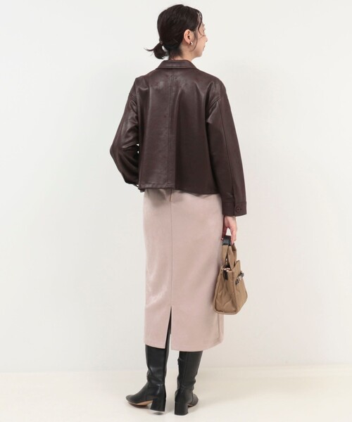 MICO COULIER（ミコクリエ）の「ストレッチレザージャケット（ブルゾン・レディース・キャメル/ブラウン・38）」の17枚目の写真