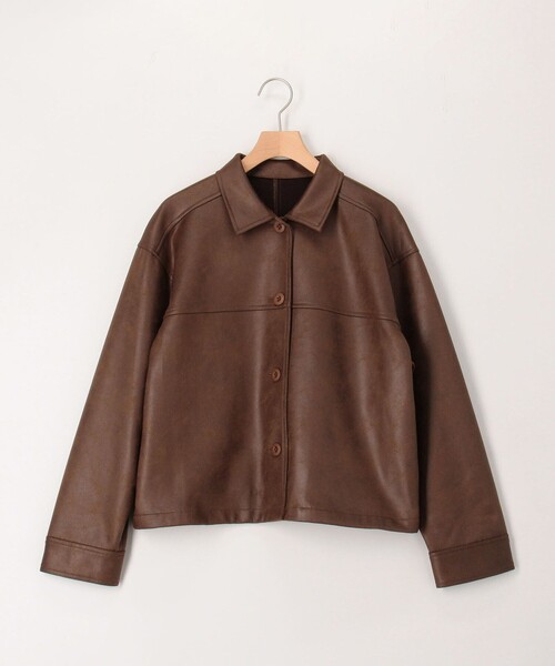 セール】ストレッチレザージャケット（ブルゾン）｜MICO COULIER