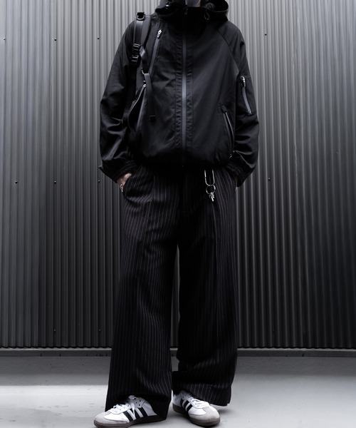 RUUBON(ルーボン)の「【RUUBON】 tech double zip hooded blouson / テックダブルジップフーデットブルゾン(ブルゾン・メンズ・ブラック・S/M/L)」の16枚目の写真