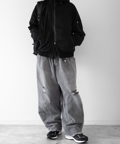 RUUBON(ルーボン)の「【RUUBON】 tech double zip hooded blouson / テックダブルジップフーデットブルゾン(ブルゾン・メンズ・ブラック・S/M/L)」の17枚目の写真