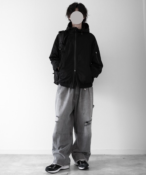 RUUBON(ルーボン)の「【RUUBON】 tech double zip hooded blouson / テックダブルジップフーデットブルゾン(ブルゾン・メンズ・ブラック・S/M/L)」の18枚目の写真