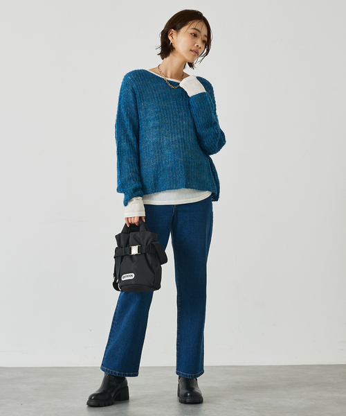 abahouse mavie（アバハウスマヴィ）の「OUTDOOR2wayBelt Tote(SS)（トートバッグ・レディース・ブラック/シルバー/ブラウン・フリー）」の4枚目の写真