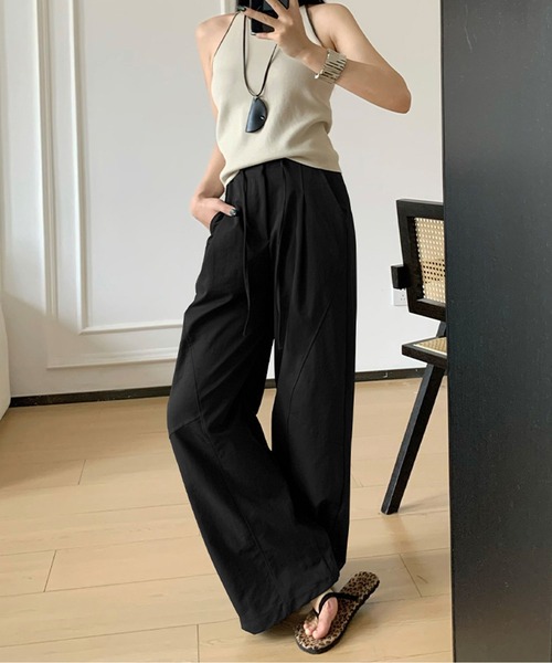 by LEGNA(バイレグナ)の「パネルラインカーブパンツ(その他パンツ・レディース・ダークグレー/アイボリー/ブラック・M-Regular/L-Regular/M-Long/L-Long)」の7枚目の写真