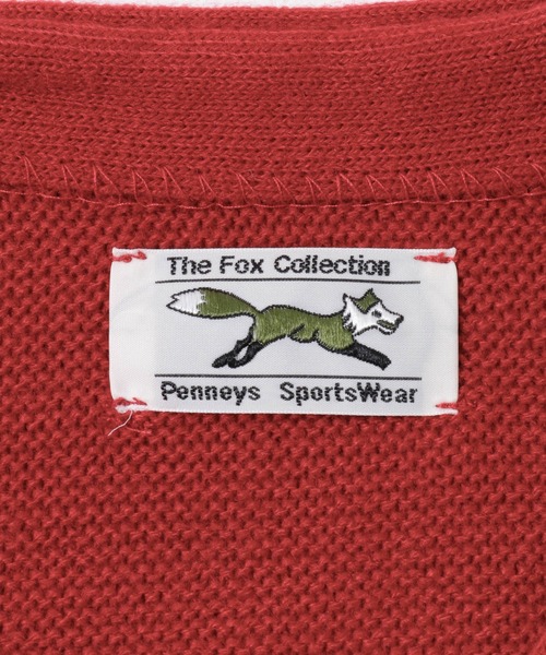 TOWNCRAFT(タウンクラフト)の「『WEB/一部店舗限定』『別注』PENNEYS×DOORS THE FOX Vネックカーディガン(KIDS)(カーディガン/ボレロ・キッズ・ブルー/グレー系その他/レッド・150)」の9枚目の写真