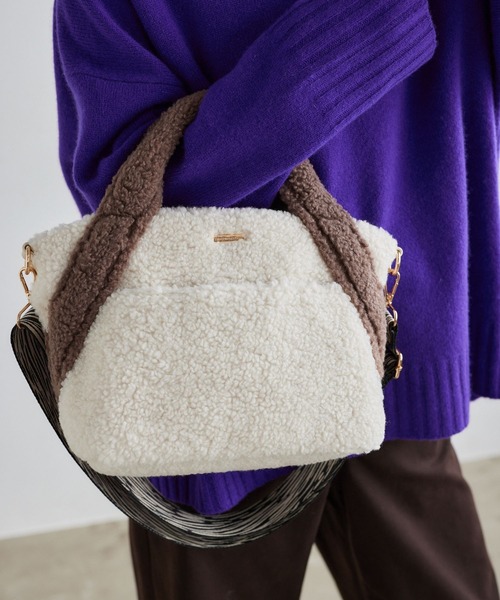 BARNYARDSTORM(バンヤードストーム)の「BARNYARDSTORM / ジャガードテープボアトート【WEB限定カラー】(トートバッグ・レディース・モカ/ホワイト/ライトグレー/グリーン・FREE)」の2枚目の写真