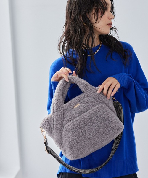 BARNYARDSTORM(バンヤードストーム)の「BARNYARDSTORM / ジャガードテープボアトート【WEB限定カラー】(トートバッグ・レディース・モカ/ホワイト/ライトグレー/グリーン・FREE)」の3枚目の写真