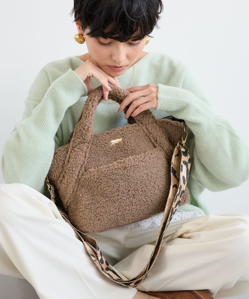 BARNYARDSTORM(バンヤードストーム)の「BARNYARDSTORM / ジャガードテープボアトート【WEB限定カラー】(トートバッグ・レディース・モカ/ホワイト/ライトグレー/グリーン・FREE)」の1枚目の写真