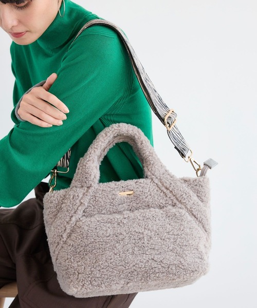 BARNYARDSTORM(バンヤードストーム)の「BARNYARDSTORM / ジャガードテープボアトート【WEB限定カラー】(トートバッグ・レディース・モカ/ホワイト/ライトグレー/グリーン・FREE)」の14枚目の写真