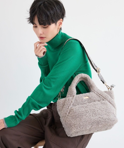 BARNYARDSTORM(バンヤードストーム)の「BARNYARDSTORM / ジャガードテープボアトート【WEB限定カラー】(トートバッグ・レディース・モカ/ホワイト/ライトグレー/グリーン・FREE)」の15枚目の写真