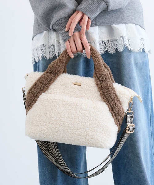 BARNYARDSTORM(バンヤードストーム)の「BARNYARDSTORM / ジャガードテープボアトート【WEB限定カラー】(トートバッグ・レディース・モカ/ホワイト/ライトグレー/グリーン・FREE)」の11枚目の写真