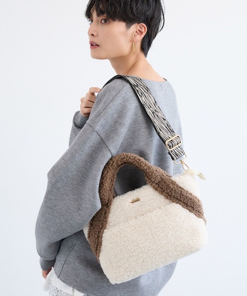 BARNYARDSTORM(バンヤードストーム)の「BARNYARDSTORM / ジャガードテープボアトート【WEB限定カラー】(トートバッグ・レディース・モカ/ホワイト/ライトグレー/グリーン・FREE)」の9枚目の写真