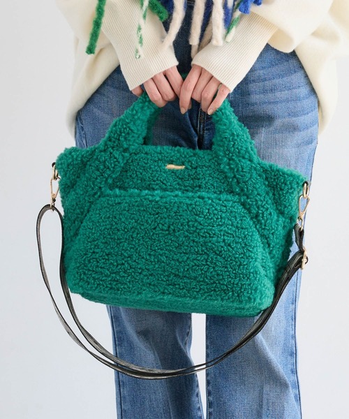 BARNYARDSTORM(バンヤードストーム)の「BARNYARDSTORM / ジャガードテープボアトート【WEB限定カラー】(トートバッグ・レディース・モカ/ホワイト/ライトグレー/グリーン・FREE)」の6枚目の写真