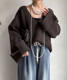 【WEB限定】深Vワイドスリーブプルオーバー