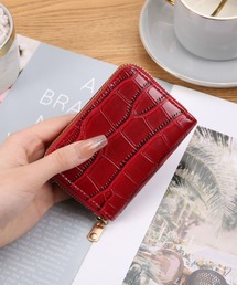 Burner（バーナー）の「【OKUOKU　0909】クロコ型押し風ジップデザイン コンパクトカードケース oku-cardcase-1-4【RBTS】（カードケース）」