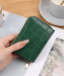 Burner（バーナー）の「【OKUOKU　0909】クロコ型押し風ジップデザイン コンパクトカードケース oku-cardcase-1-4【RBTS】（カードケース）」