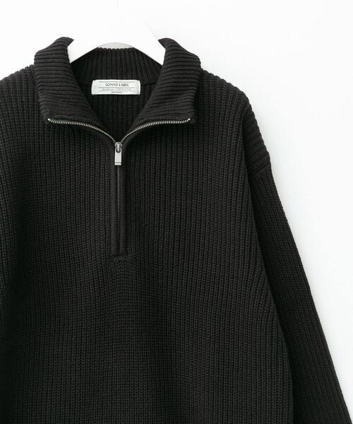 マルチサイズハーフジップニットプルオーバー（ニット/セーター