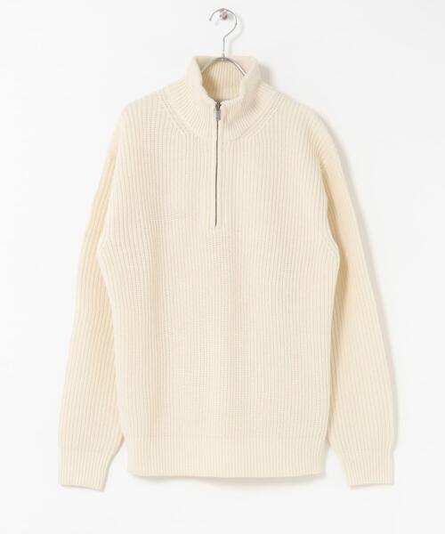 URBAN RESEARCH Sonny Label（アーバンリサーチサニーレーベル）の「マルチサイズハーフジップニットプルオーバー（ニット/セーター・メンズ・オフホワイト/ブラック/グレー・MEDIUM/SMALL/X-LARGE/LARGE）」の4枚目の写真