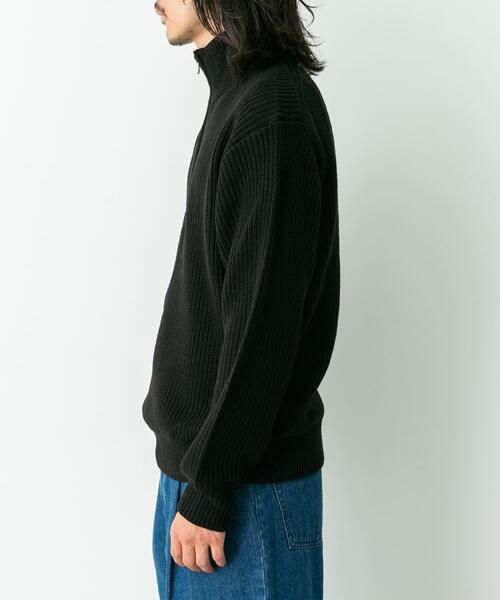 セール】マルチサイズハーフジップニットプルオーバー（ニット