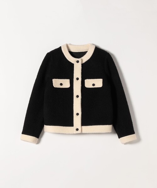 セール】SHIPS any: バイカラー クルーネック カーディガン ジャケット