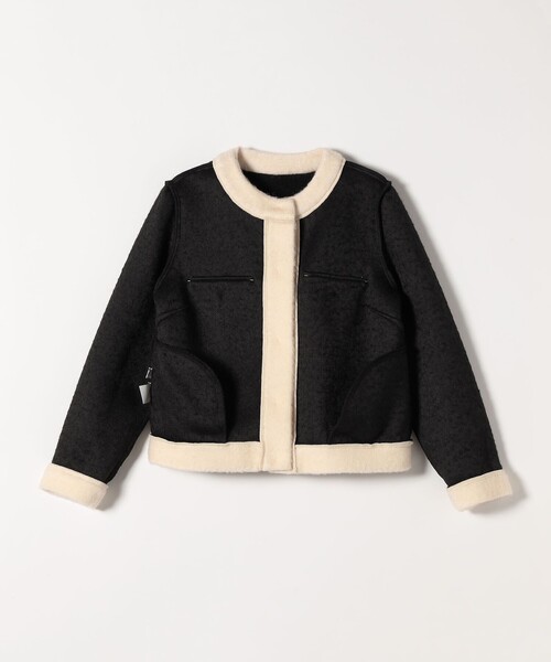 SHIPS any: バイカラー クルーネック カーディガン ジャケット（ノー