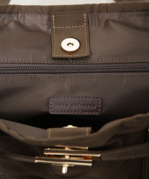 NANO universe(ナノユニバース)の「ミニバッグ付きキルティングトートバッグ(トートバッグ・レディース・ブラック/ブラウン・FREE)」の11枚目の写真