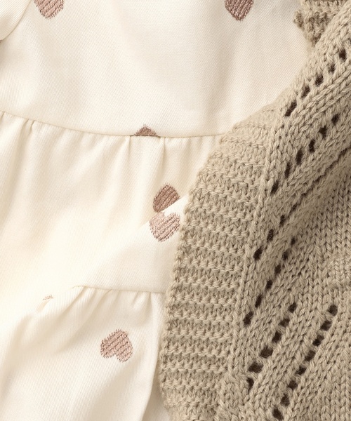 petit main（プティマイン）の「【リンク】ベストつきティアードワンピース(キッズサイズ)（シャツワンピース・キッズ・アイボリー/ブラウン/モカ・80ｃｍ/110cm/120cm/100cm/90cm/130cm）」の15枚目の写真