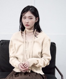 Y/lim（イリム）の「スリムマフラー付き透かし編みカーディガン（カーディガン/ボレロ）」