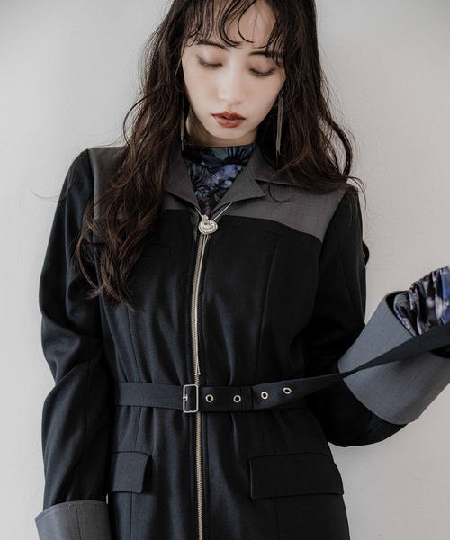 セール】ジップレイヤーハイショクワンピース(HARE)（ワンピース